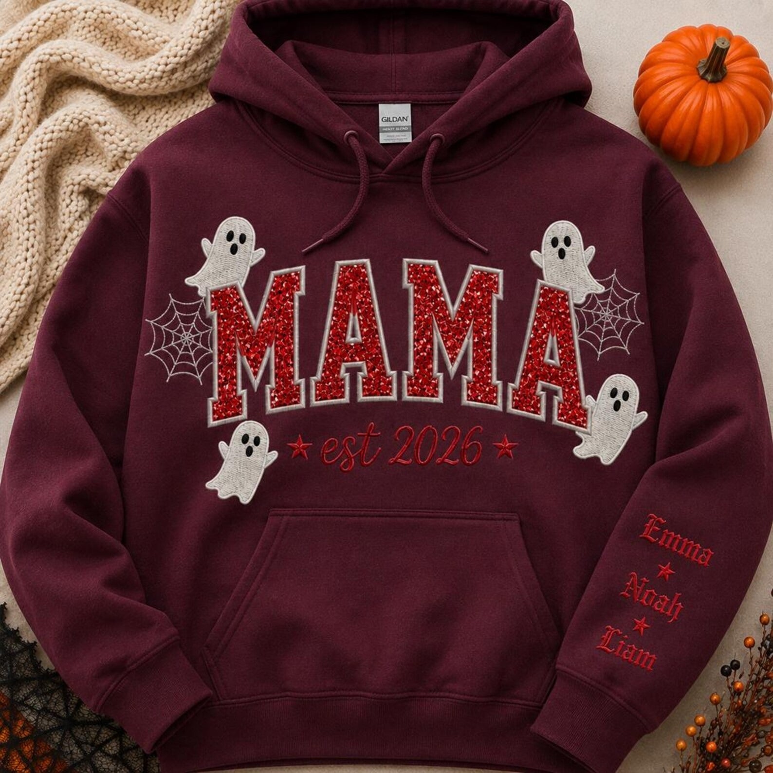 custom-glitter-mama-sweatshirt-personalized-embroidered-halloween-ghost-family-crewneck
