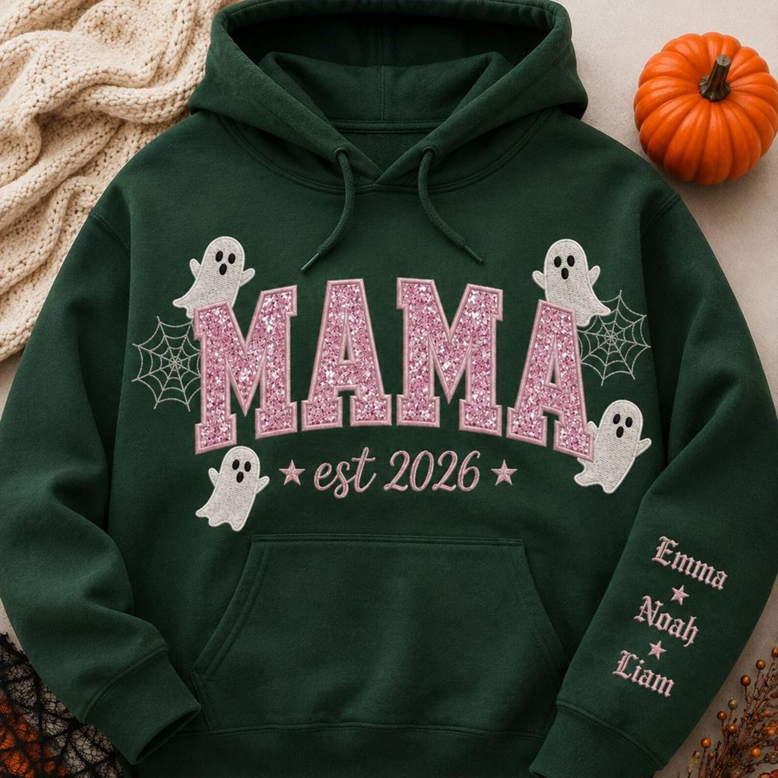 custom-glitter-mama-sweatshirt-personalized-embroidered-halloween-ghost-family-crewneck