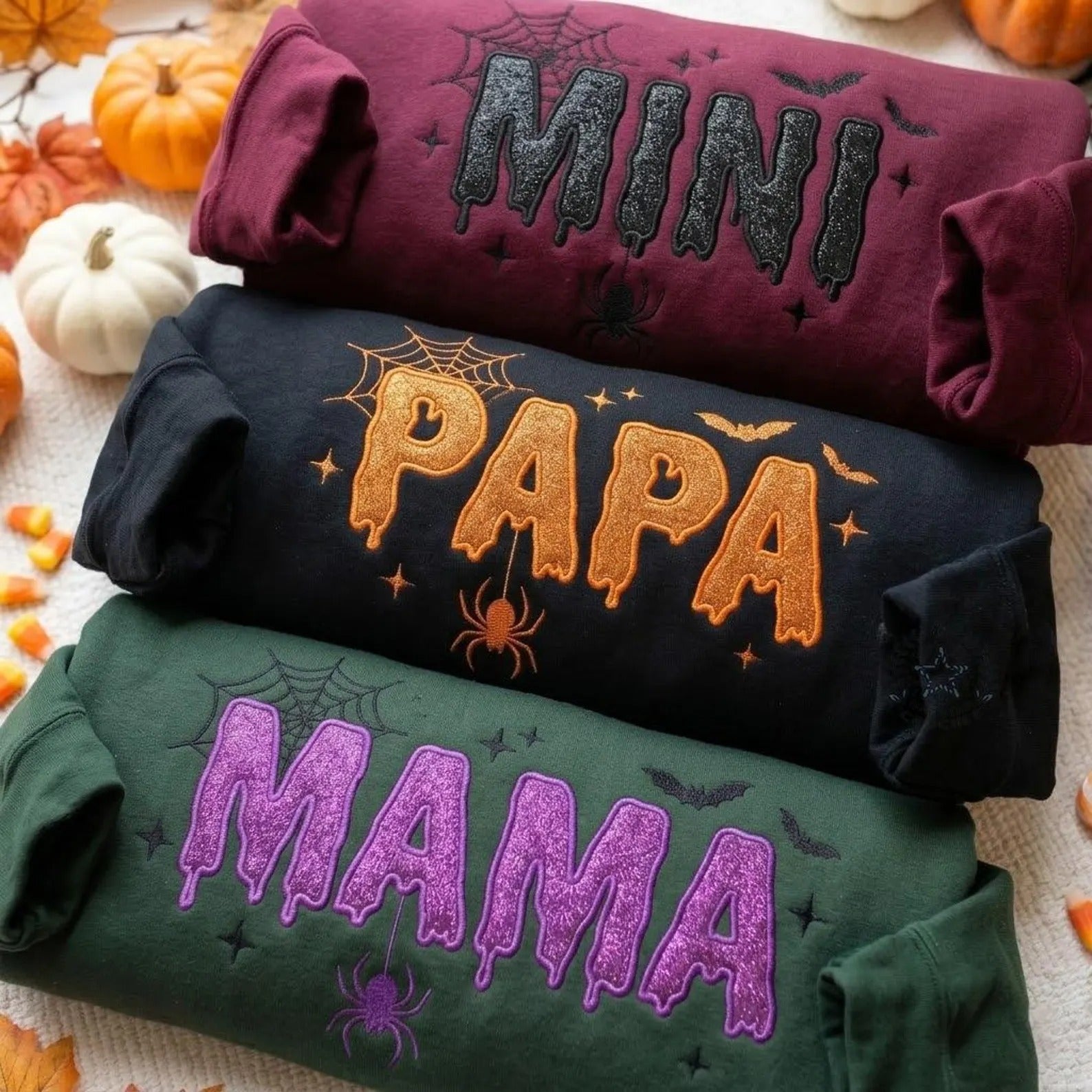 custom-spooky-mama-papa-glitter-crewneck-halloween-embroidered-sweatshirt