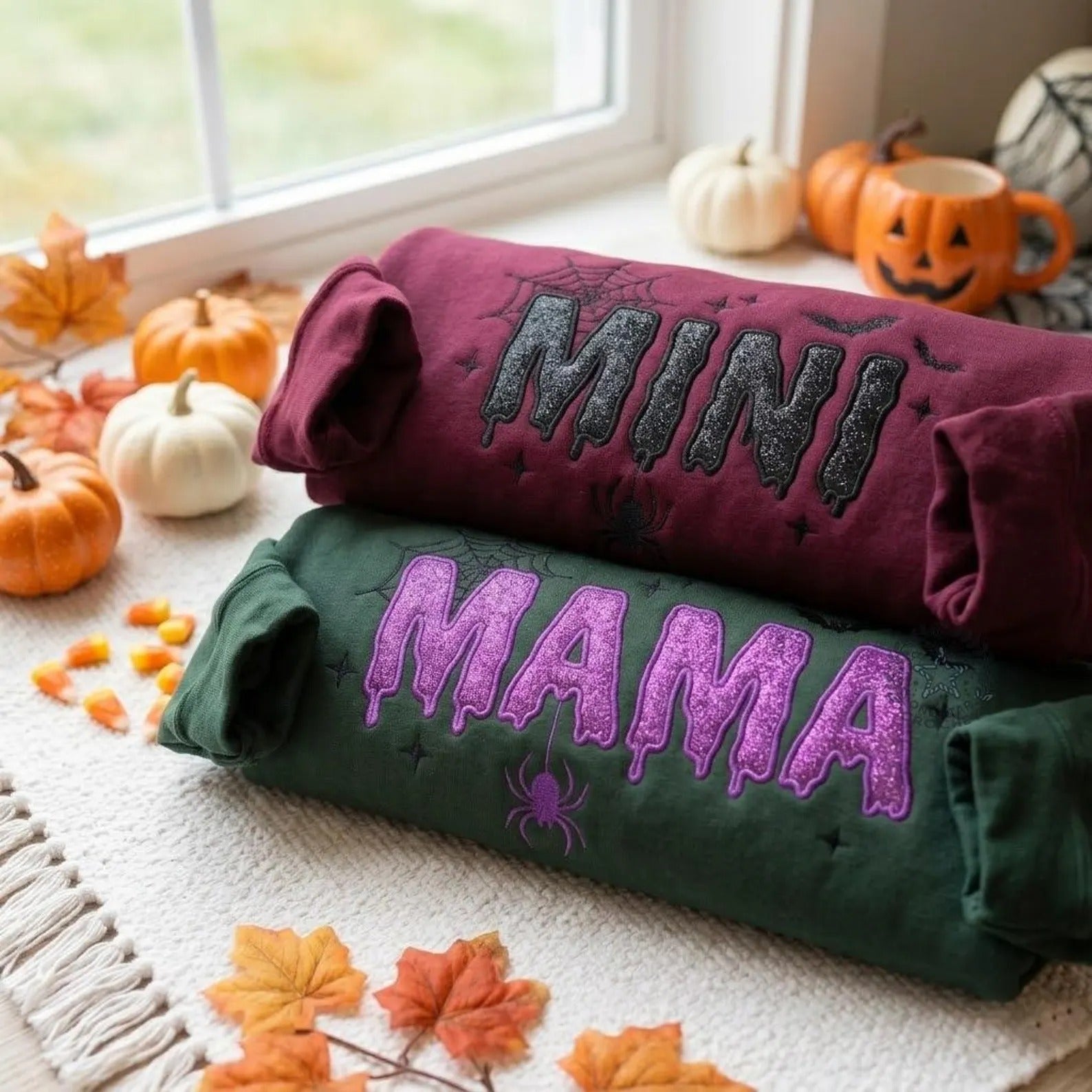 custom-spooky-mama-papa-glitter-crewneck-halloween-embroidered-sweatshirt