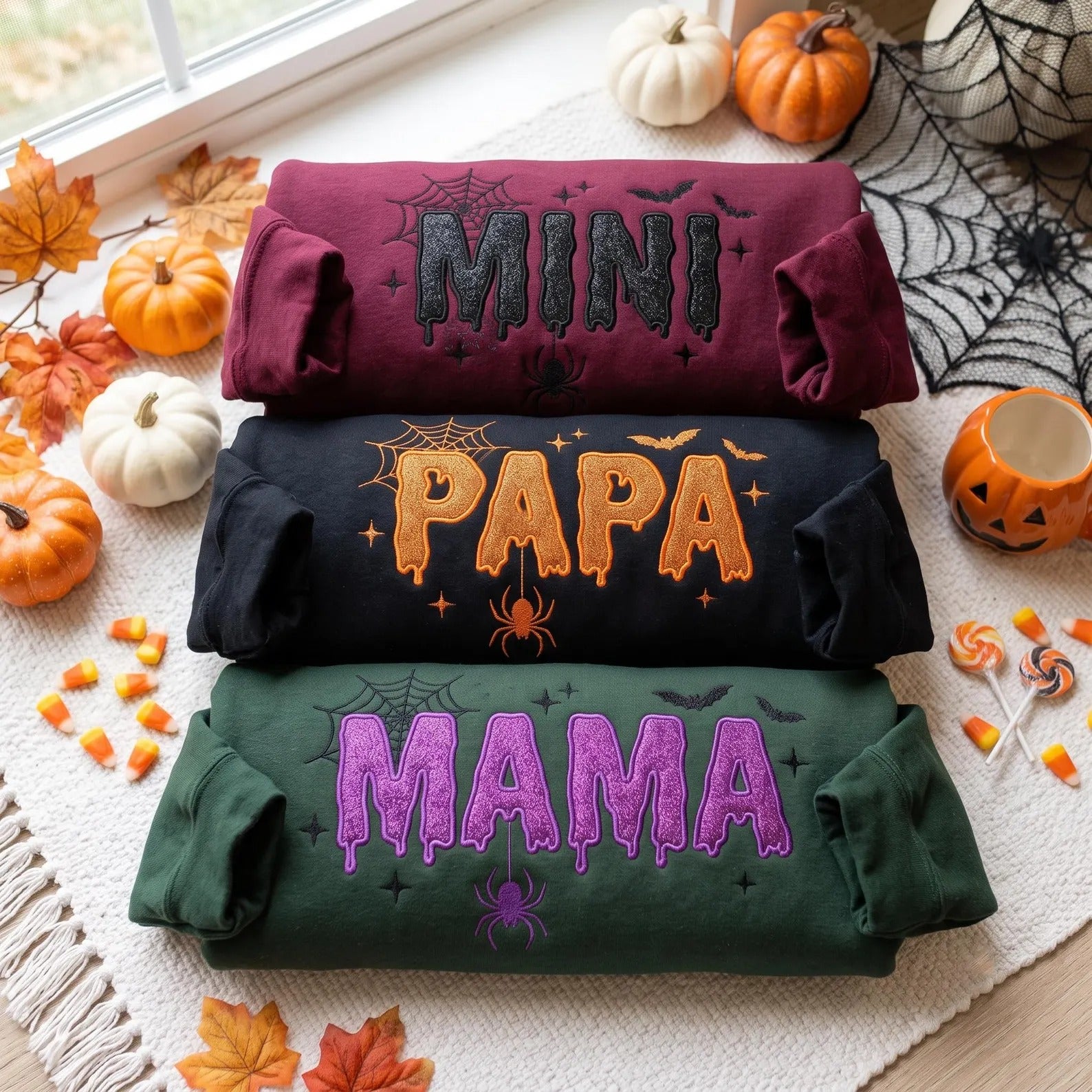 custom-spooky-mama-papa-glitter-crewneck-halloween-embroidered-sweatshirt