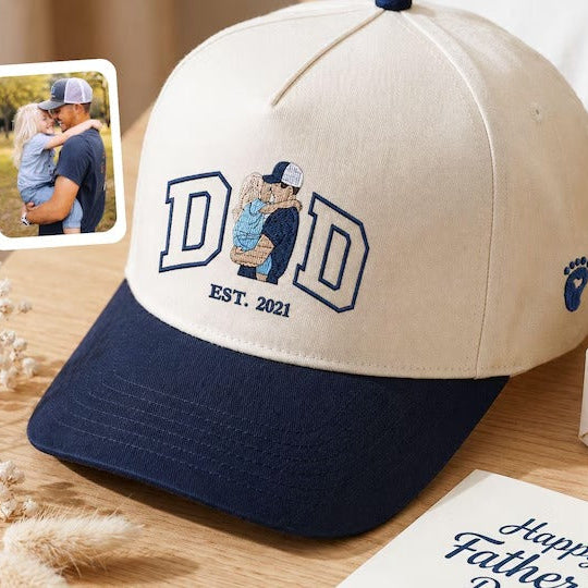 personalized-dad-trucker-hat-family-portrait-embroidery-custom-dad-photo-hat-gift-for-dad
