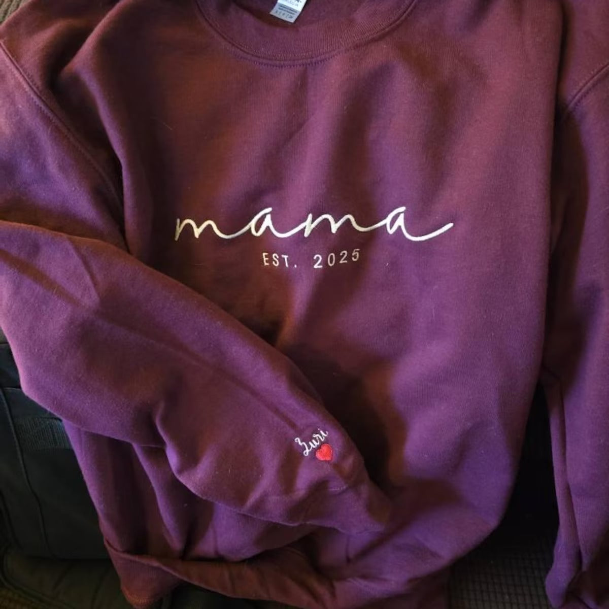 custom-embroidered-mama-est-year-sweatshirt-name-on-sleeve-with-heart-grandma-shirt-with-date-gift-for-new-mom-mothers-day-gift