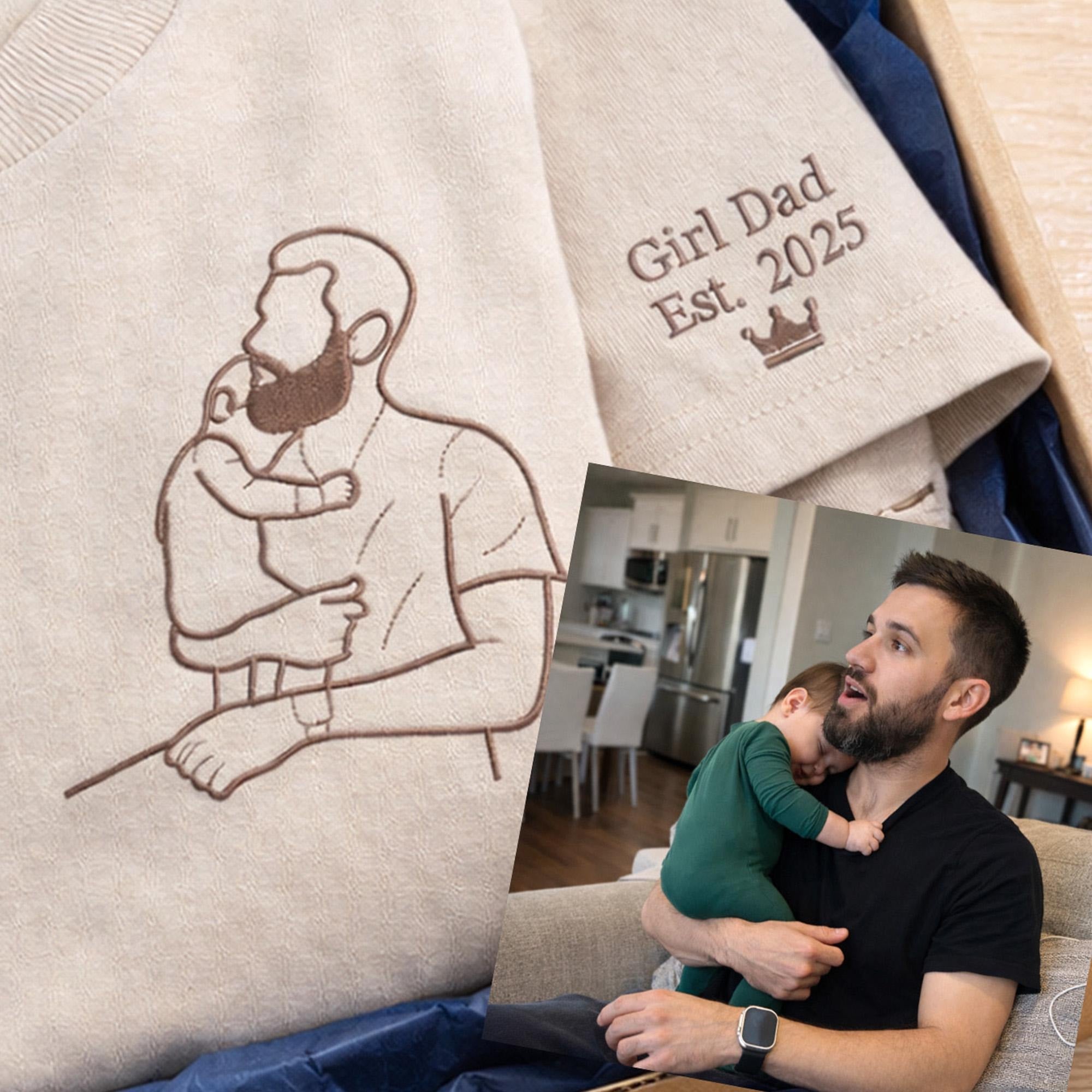 custom-dad-photo-shirt-embroidered-dad-kids-portrait-personalized-fathers-day-gift