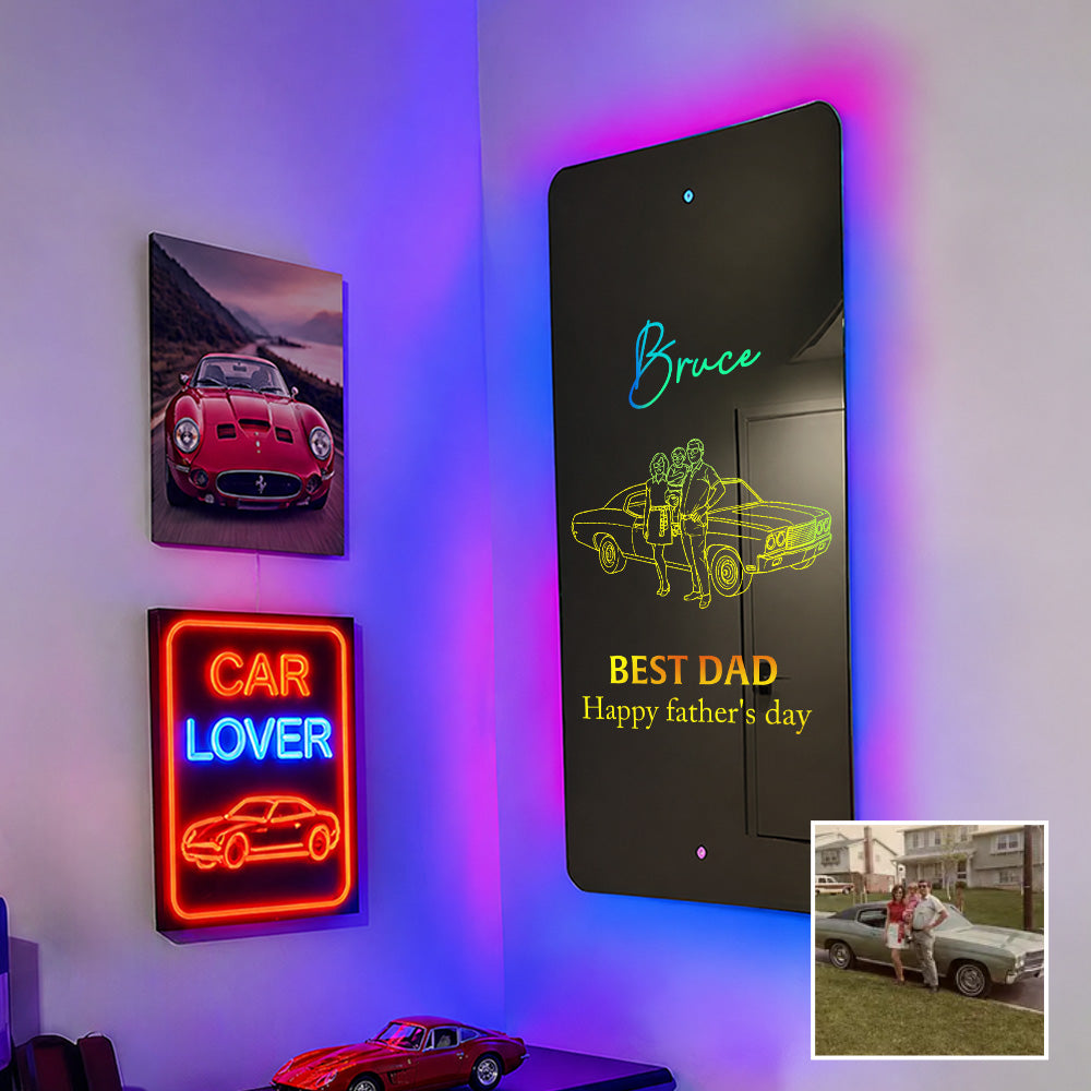 custom-best-dad-led-mirror-light-personalized-car-motorcycle-portrait-gift