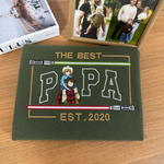 Best Dad Est. 2026 Custom Star Wars Sweatshirt | Personalized Lightsaber Family Photo Father's Day Gift