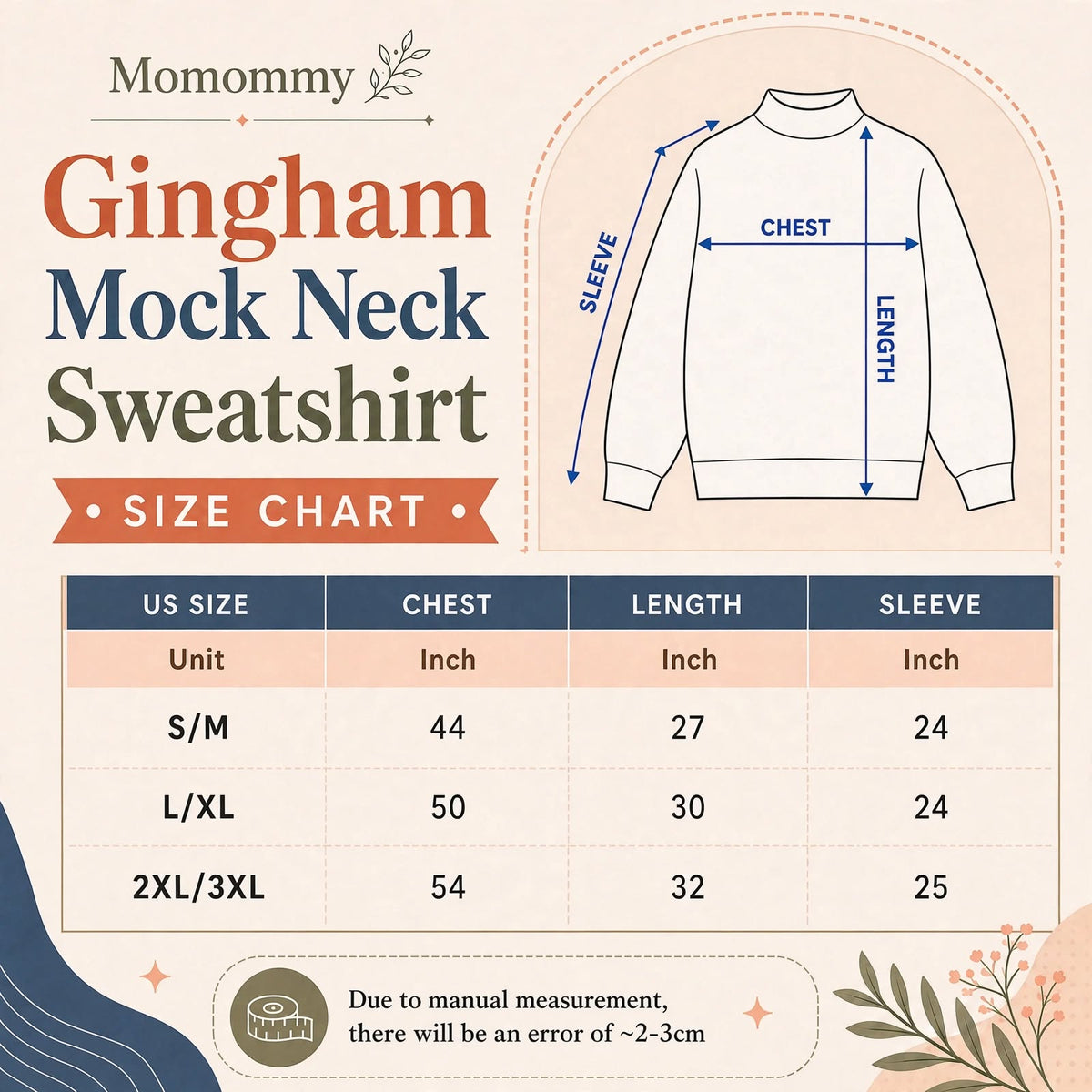 personalized-gingham-mock-neck-sweatshirt-custom-name-sleeve-halloween-mama-applique-spooky-mom-crewneck-pumpkin-ghost-fall-decor