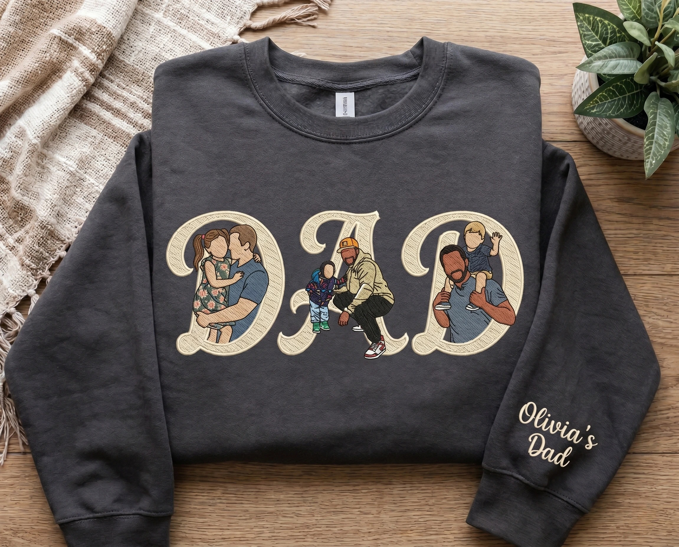 personalized-photo-portrait-chunky-vintage-script-embroidery-sweatshirt-t-shirt-fathers-day-gift